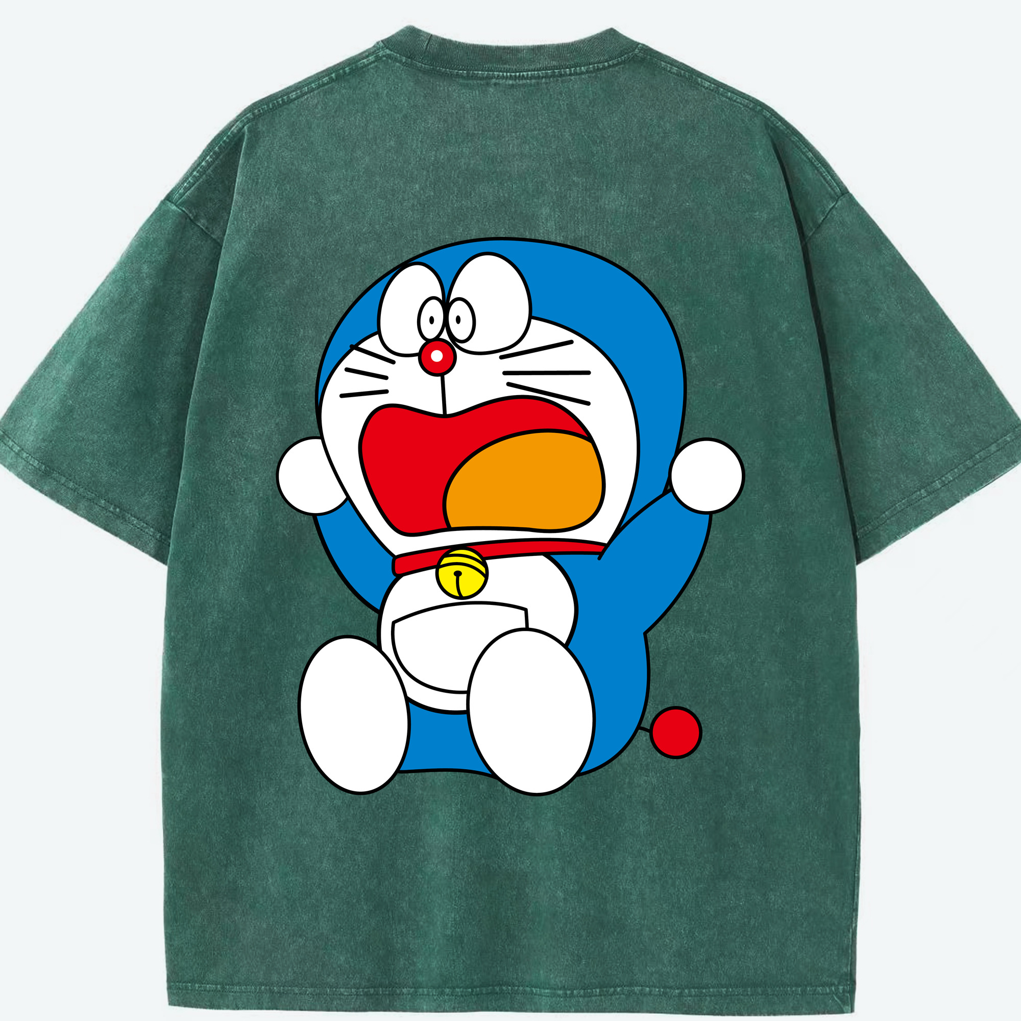 （画像用） ドラえもん Doraemon 綿100% ヴィンテージ風 半袖Tシャツ（背面プリント）